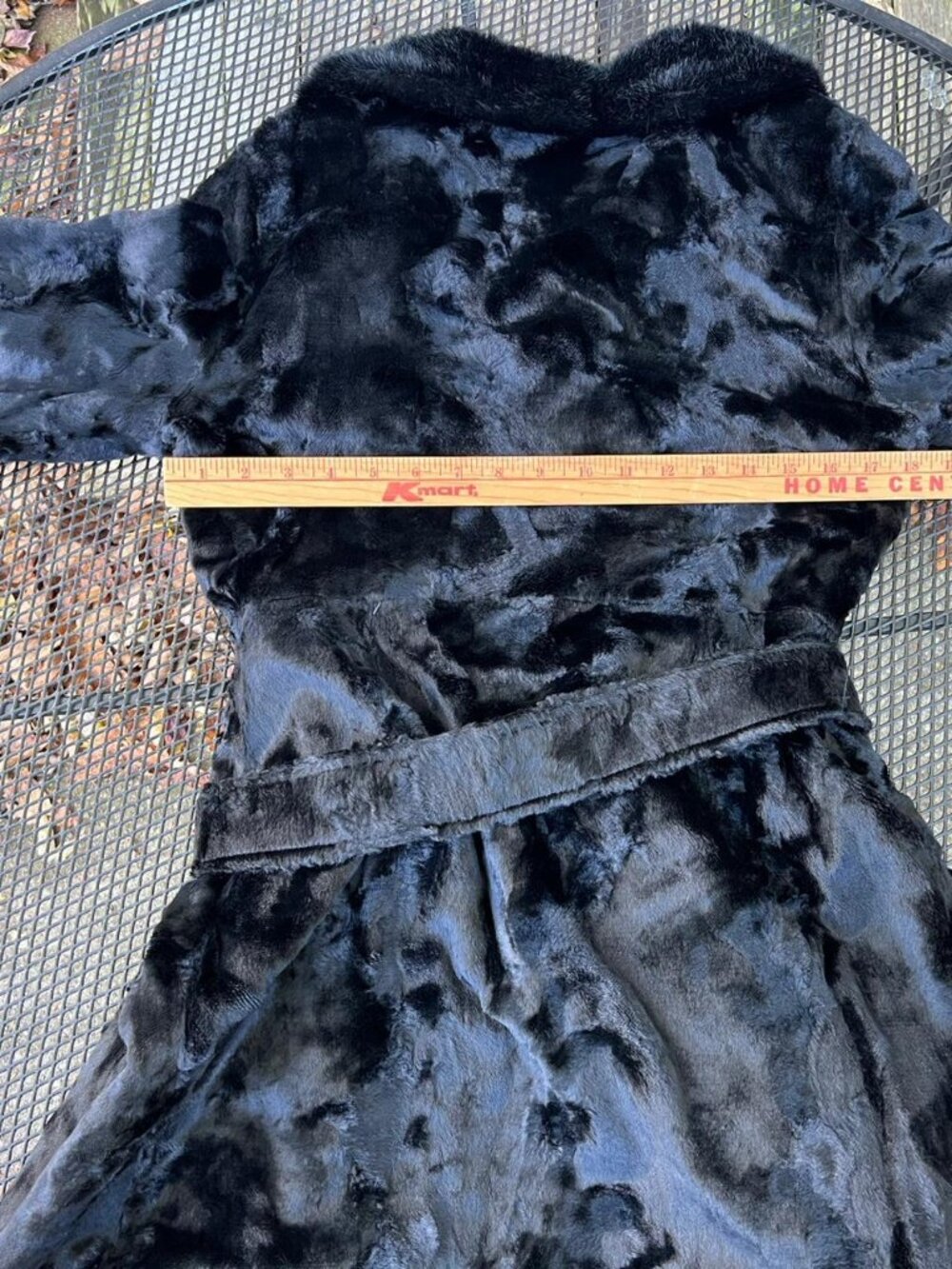 Vintage Black Lykafur Faux Fur Coat. - Picture 7 of 8